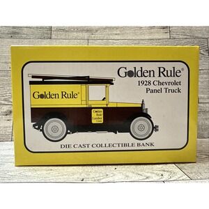 GOLDEN RULE 1928 Chevrolet Panel Truck Die Cast Coin Bank #19019 (1999)